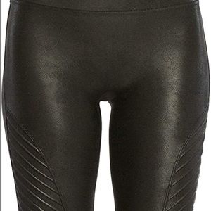 SPANX FAUX LEATHER MOTO LEGGINGS